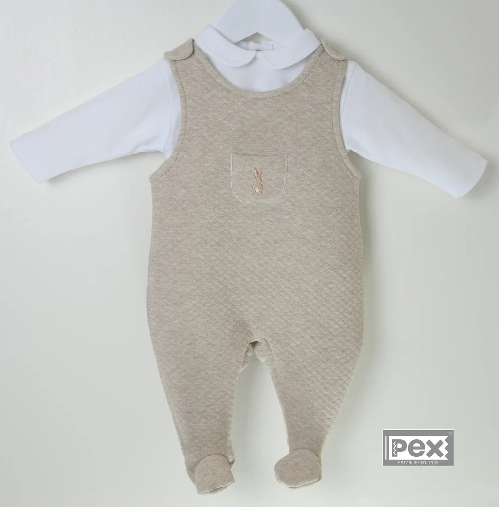 PEX Bunny Dungaree Suit - Natural