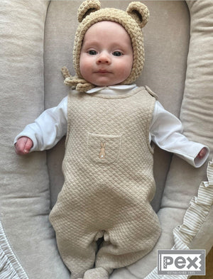 PEX Bunny Dungaree Suit - Natural