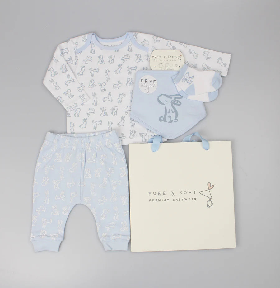4pc Gift Set - Blue Bunny