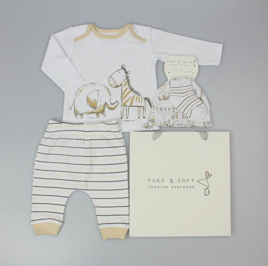 4pc Gift Set - Beige - Jungle