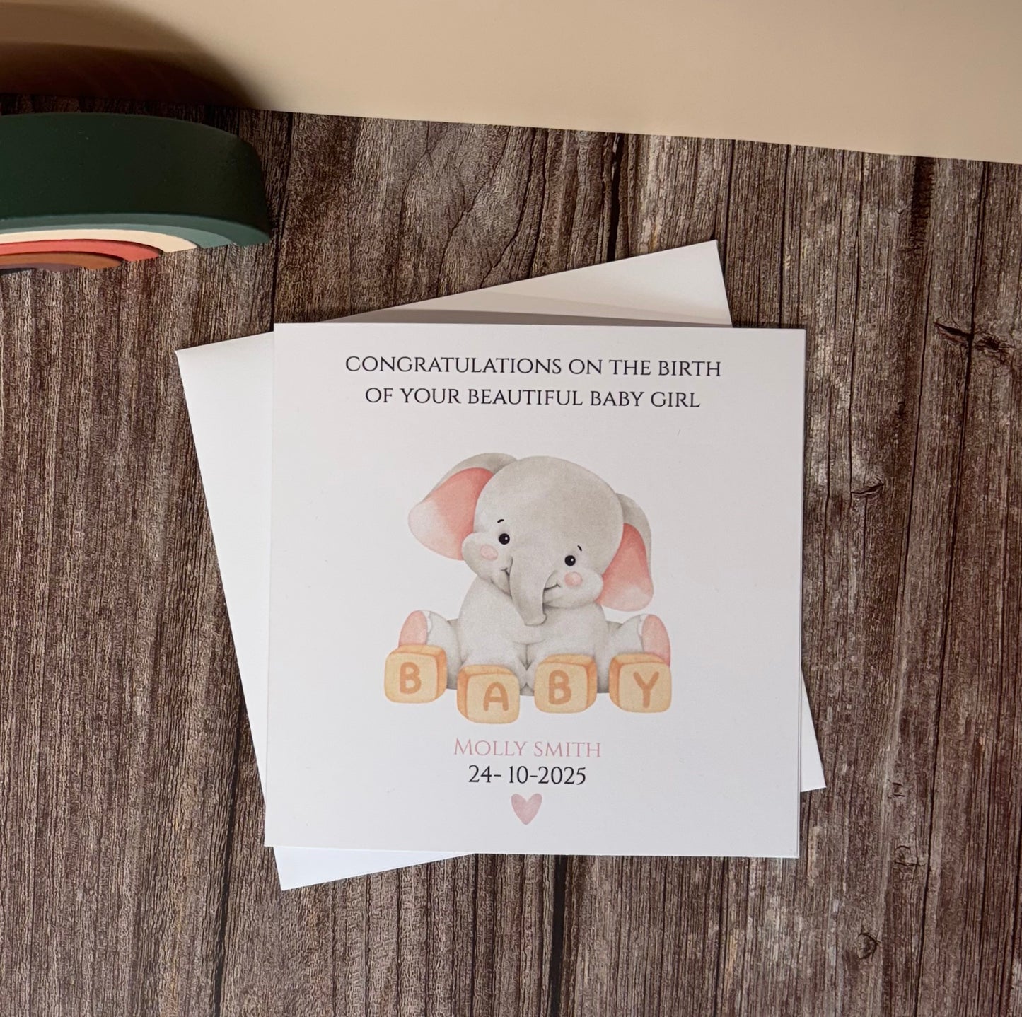Personalised New Baby Girl / Welcome To The World Card