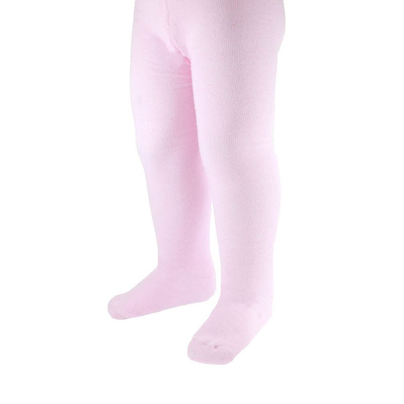 Baby Tights - Plain Pink Cotton Rich NB-3 Months